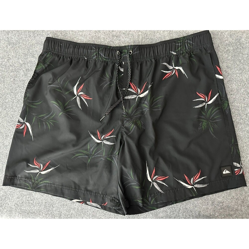 Quiksilver Mens XXL Board Shorts Swim Trunks Size XXL Lined 7" Inseam UPF 50 EUC